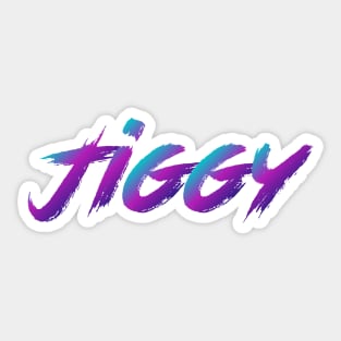 Jiggy 90s Slang With 90s Colors Sticker